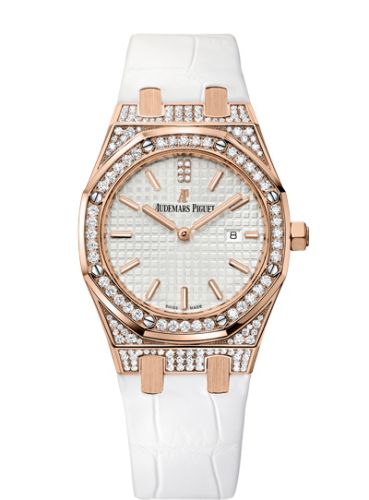 Royal Oak 33 Quartz Pink Gold / Diamond / Silver / Strap