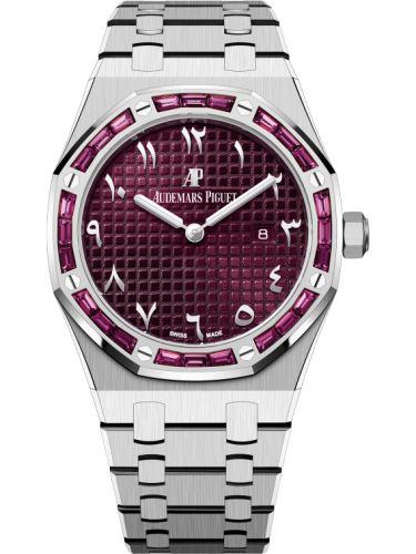 Royal Oak 67656 Quartz White Gold - Garnets / Purple - Eastern Arabic