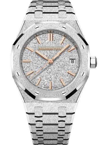 Royal Oak Selfwinding 34 Frosted White Gold / Crystal Sand