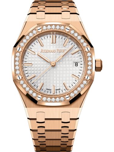 Royal Oak Selfwinding 34 Pink Gold - Diamond / Silver / Bracelet / 50th Anniversary