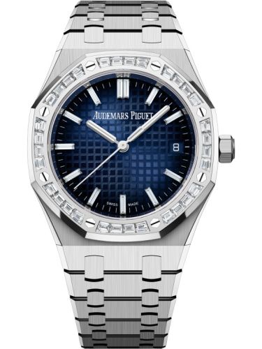 Royal Oak Selfwinding 34 White Gold - Baguette / Smoked Blue