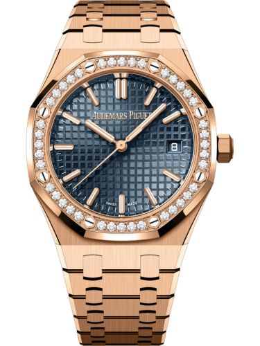 Royal Oak Selfwinding 34 Pink Gold - Diamond / Blue / Bracelet