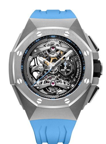 Royal Oak Concept Tourbillon Chronograph Openworked Selfwinding Titanium / Blue
