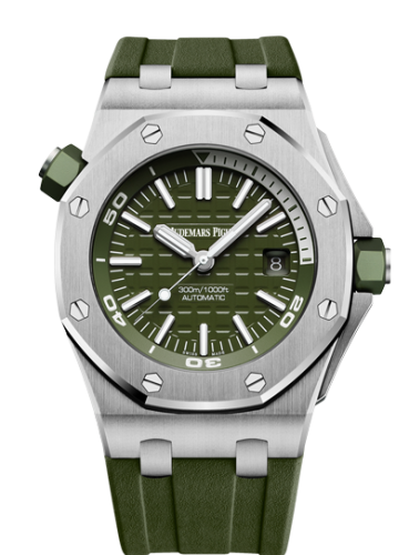 Royal Oak Offshore Diver Stainless Steel / Khaki