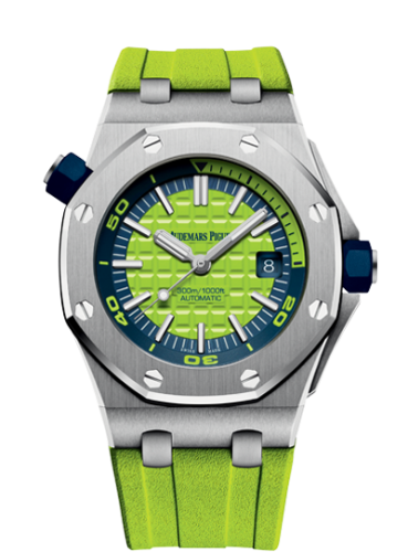Royal Oak Offshore Diver Stainless Steel / Green