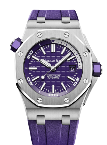 Royal Oak Offshore Diver Stainless Steel / Purple