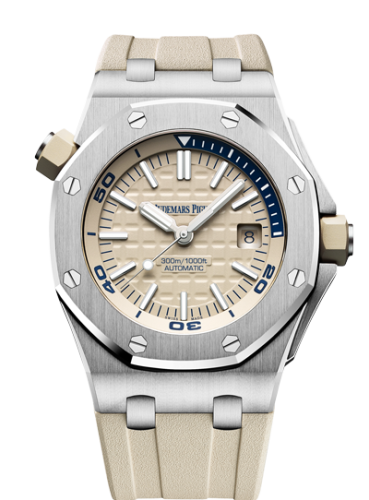 Royal Oak Offshore Diver Stainless Steel / Beige