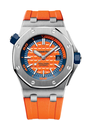 Royal Oak Offshore Diver Stainless Steel / Orange