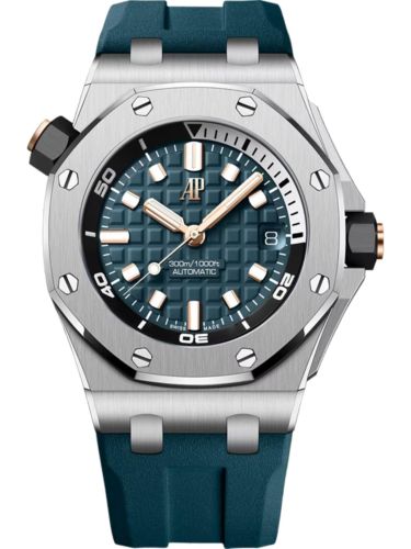 Royal Oak Offshore Diver Stainless Steel / Teal Blue