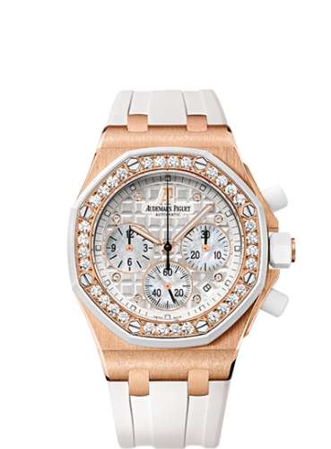 Royal Oak OffShore 26048 Lady Chronograph Pink Gold / White