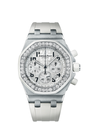 Royal Oak OffShore 26048 Lady Chronograph Stainless Steel / White