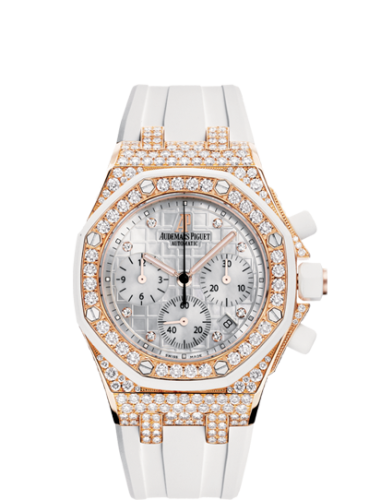 Royal Oak Offshore 26092 Lady Chronograph Pink Gold / White