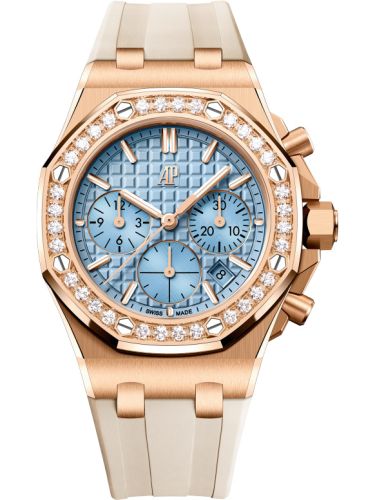 Royal Oak OffShore 26231 Lady Chronograph Pink Gold - Diamond / Blue