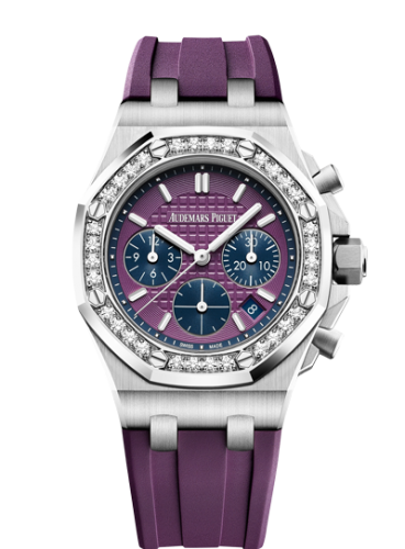 Royal Oak OffShore 26231 Lady Chronograph Stainless Steel / Plum / Diamond