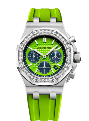 Royal Oak OffShore 26231 Lady Chronograph Stainless Steel / Green / Diamond