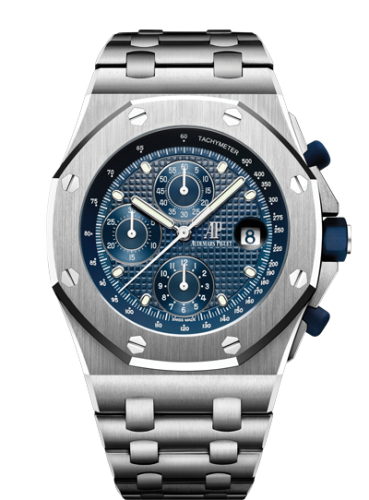 Royal Oak Offshore 26237 Stainless Steel / Blue / Bracelet / 25th Anniversary