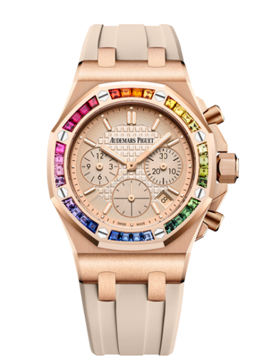 Royal Oak OffShore Lady Chronograph Pink Gold / Silver / Rainbow