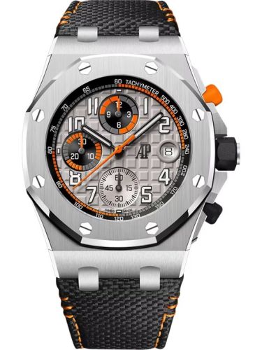 Royal Oak Offshore Stainless Steel / Silver - Orange / Bracelet
