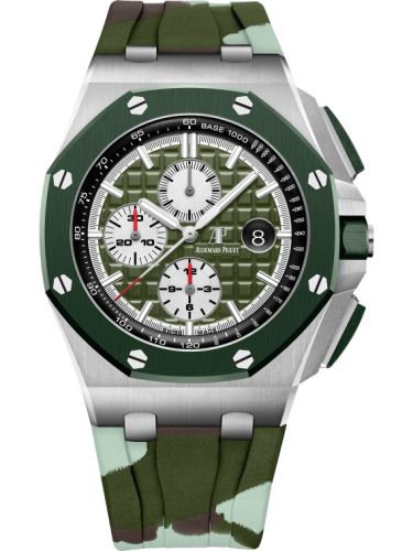 Royal Oak Offshore 44 Stainless Steel / Ceramic / Khaki / Rubber