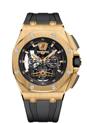Royal Oak Offshore Tourbillon Chronograph Openworked Yellow Gold / Rubber