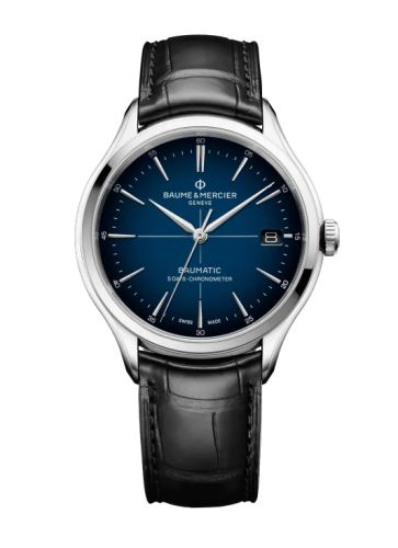 Clifton Baumatic Stainless Steel / Blue / Strap / COSC