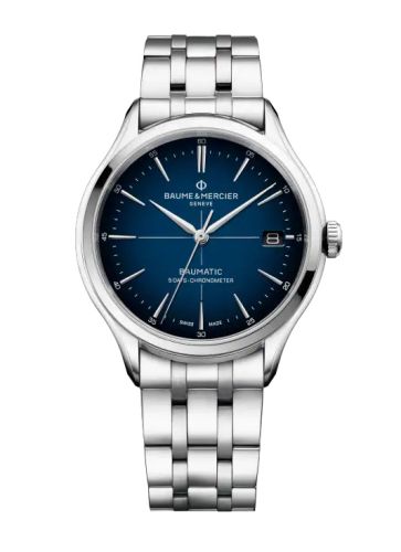 Clifton Baumatic Stainless Steel / Blue / Bracelet / COSC