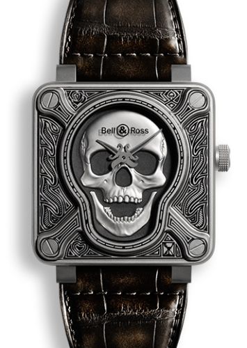 Bell & Ross BR0192-SKULL-BURN
